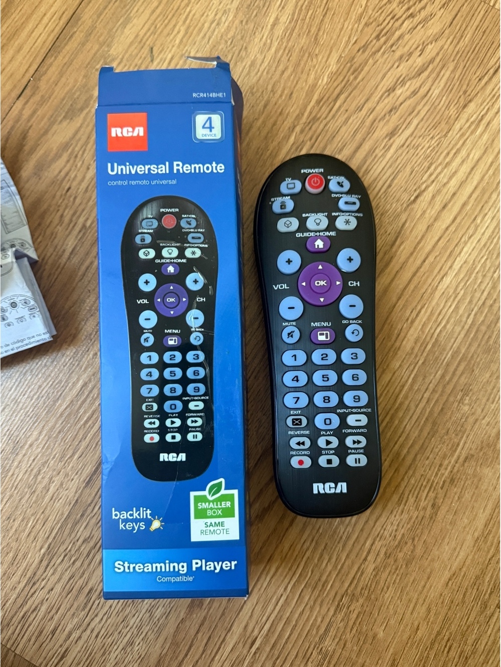 RCA Universal Remote Control RCR414BHE1 Compatible with Streaming Players